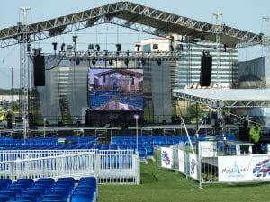 concert event staging and riser services in Minnesota